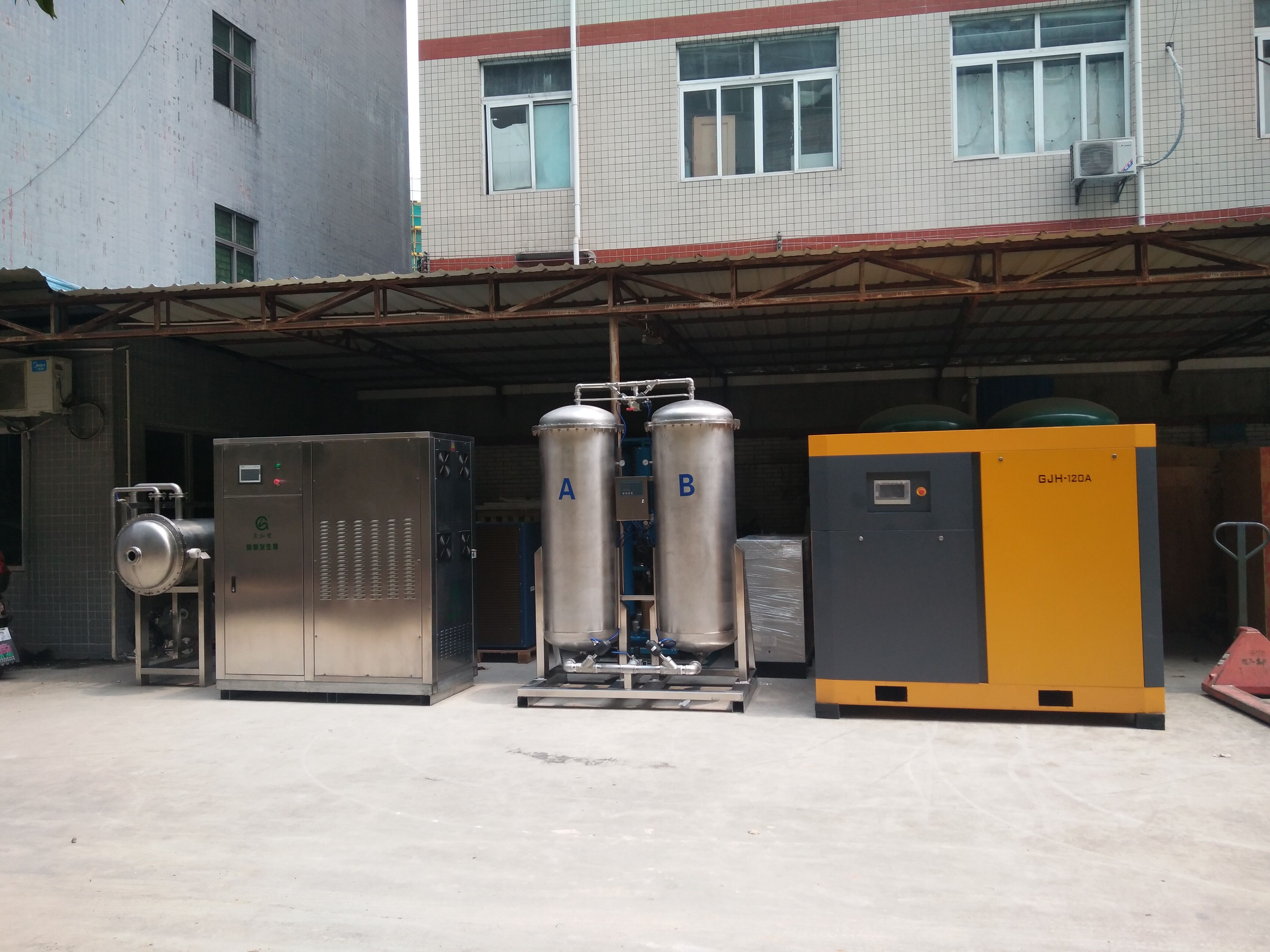 佳環(huán)8月份，出貨一套5KG氧氣源臭氧發(fā)生器應(yīng)用于洗滌廢水回水處理